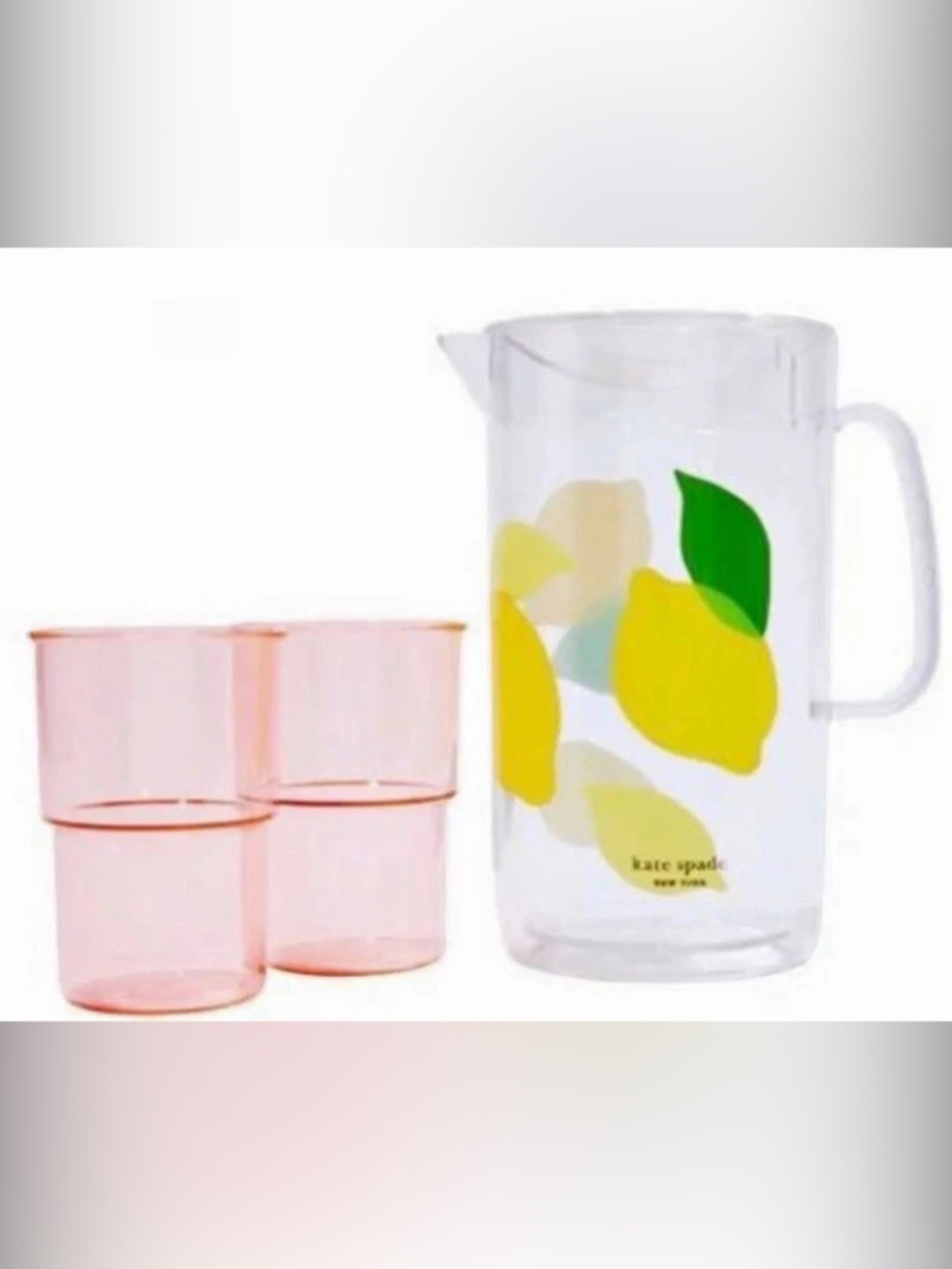 kate spade Citrus Pitcher & Cups Set NEW